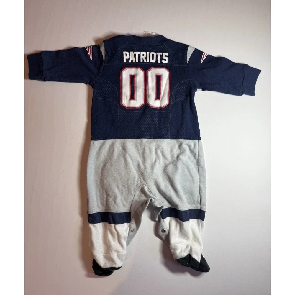 New England Patriots Baby Toddler Footysuit, NFL Gerber Infant Kids Wear